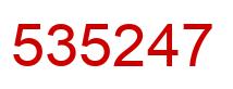 Number 535247 red image
