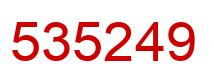 Number 535249 red image