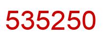 Number 535250 red image