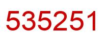 Number 535251 red image