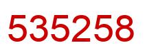 Number 535258 red image