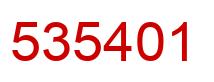 Number 535401 red image