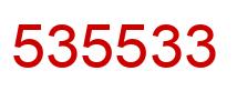 Number 535533 red image