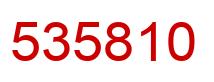 Number 535810 red image