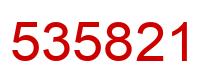 Number 535821 red image