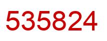 Número 535824 imagen rojo