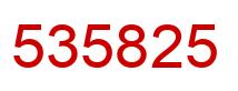 Número 535825 imagen rojo