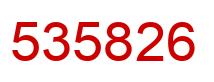 Número 535826 imagen rojo