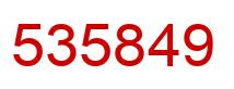 Number 535849 red image