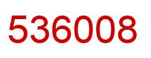 Number 536008 red image