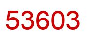 Number 53603 red image