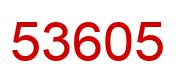 Number 53605 red image