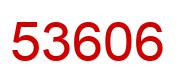 Number 53606 red image