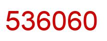 Number 536060 red image