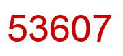 Number 53607 red image
