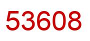 Number 53608 red image