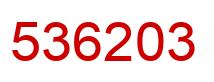 Número 536203 imagen rojo