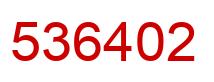 Number 536402 red image