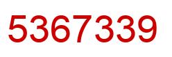 Number 5367339 red image