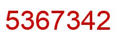 Number 5367342 red image