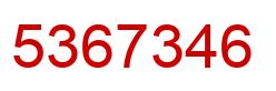 Number 5367346 red image