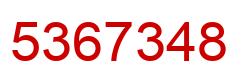 Number 5367348 red image