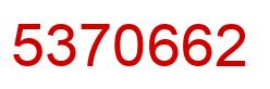 Number 5370662 red image