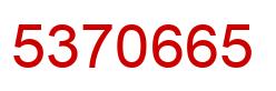 Number 5370665 red image