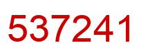 Number 537241 red image