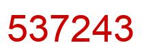 Number 537243 red image