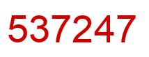 Number 537247 red image
