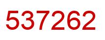 Number 537262 red image
