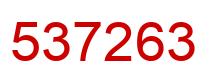 Number 537263 red image