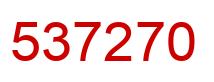 Number 537270 red image