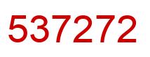 Number 537272 red image