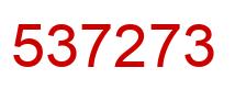 Number 537273 red image