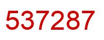 Number 537287 red image