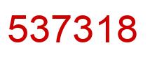 Number 537318 red image