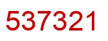 Number 537321 red image