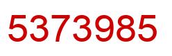 Number 5373985 red image
