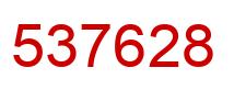 Número 537628 imagen rojo