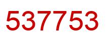Number 537753 red image