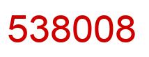 Number 538008 red image