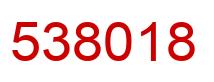 Number 538018 red image