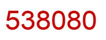 Number 538080 red image