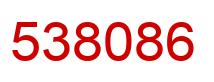 Number 538086 red image