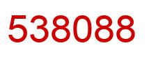 Number 538088 red image