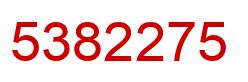 Number 5382275 red image