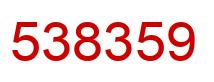 Number 538359 red image