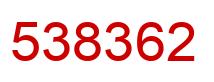 Number 538362 red image